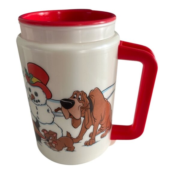 Disney Lady and the Tramp Happy Holidays 1998 Plastic Mug – Whirley Industries – - Picture 3 of 5